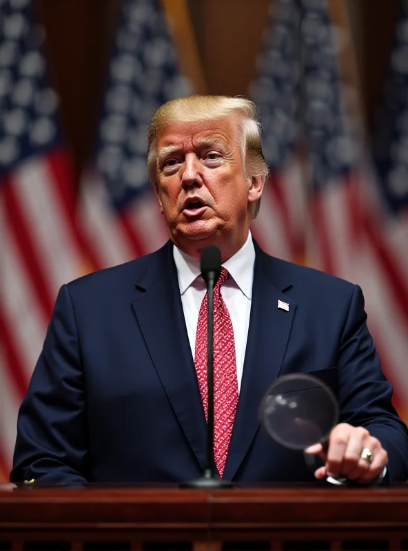 A split image showing Donald Trump giving a speech to Congress on one side and BBC Verify logo on the other, with a magnifying glass in the middle.