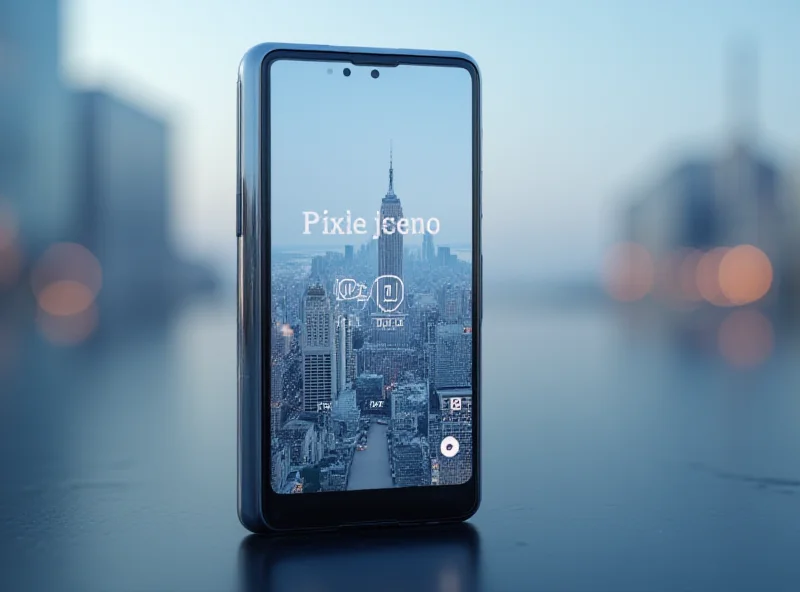 Concept art of Google Pixel 10 with Pixel Sense AI interface.