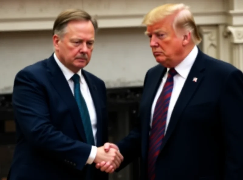 Volodymyr Zelenskyy shaking hands with Donald Trump