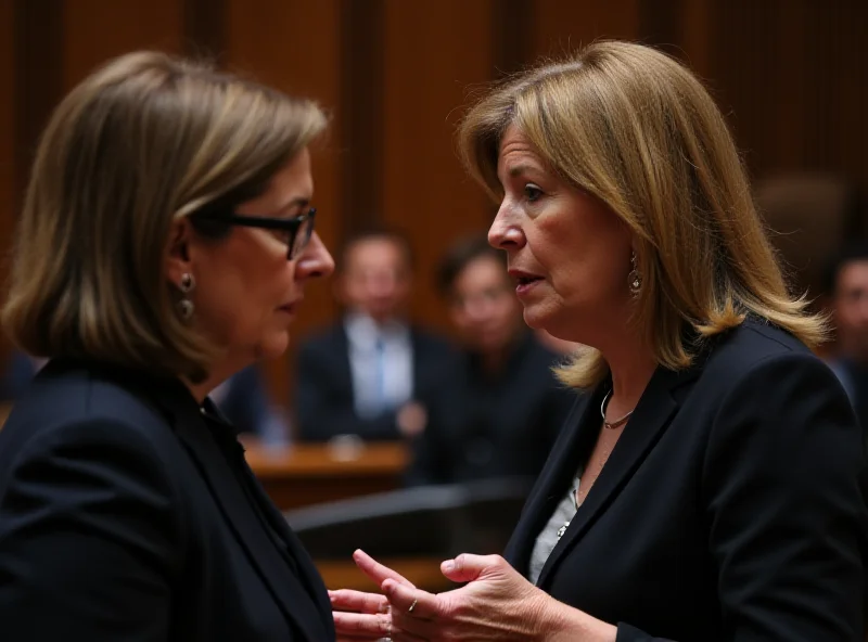 Katharina Dröge and Britta Haßelmann in a parliamentary setting, negotiating for the Greens on special funds.