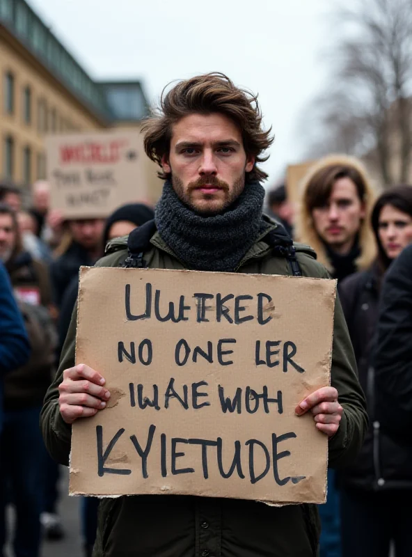 Konstantin Kugler holding a petition in support of Robert Habeck, surrounded by supporters in Berlin-Pankow.