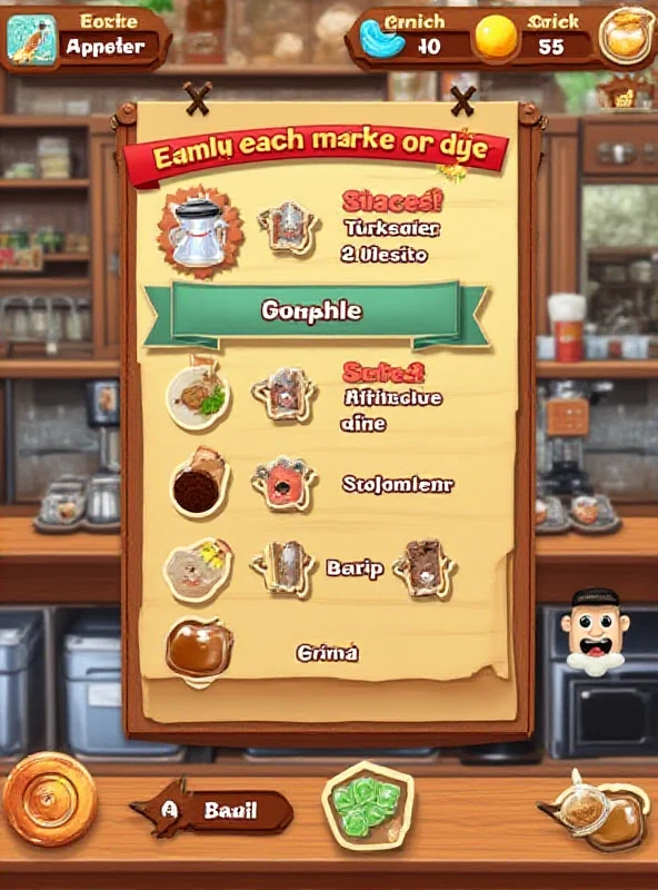 A vibrant screenshot from the mobile game Good Coffee, Great Coffee, showing the game interface and cartoon-style graphics.