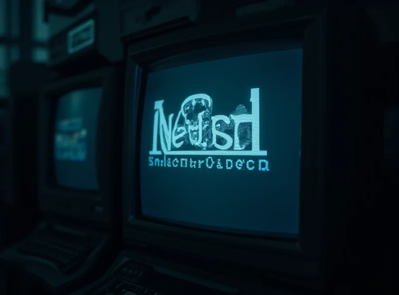 NetBSD logo on a retro computer screen