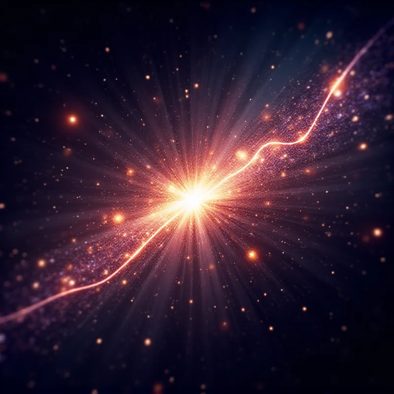 Abstract representation of Moore's Law with a star explosion background