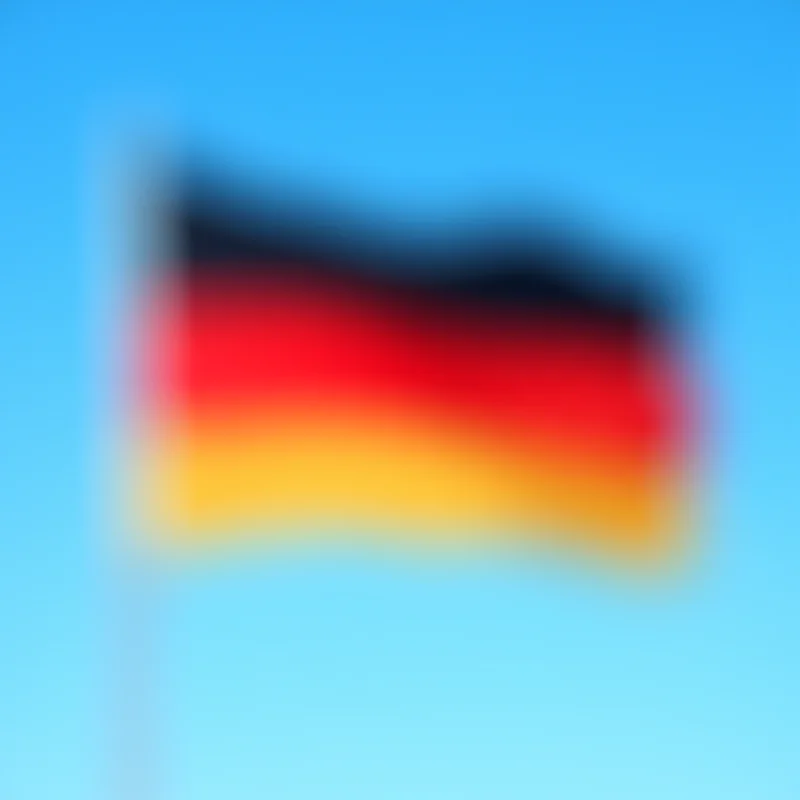 German flag waving in the wind