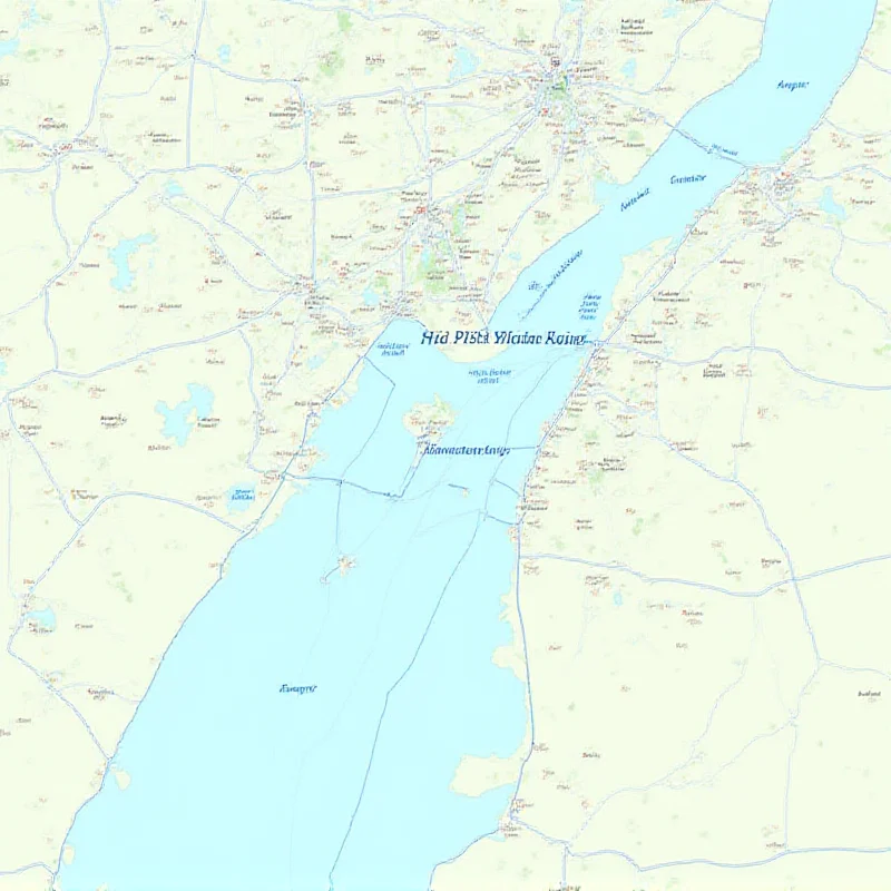 A map of the Elbe river with the Port of Hamburg highlighted.