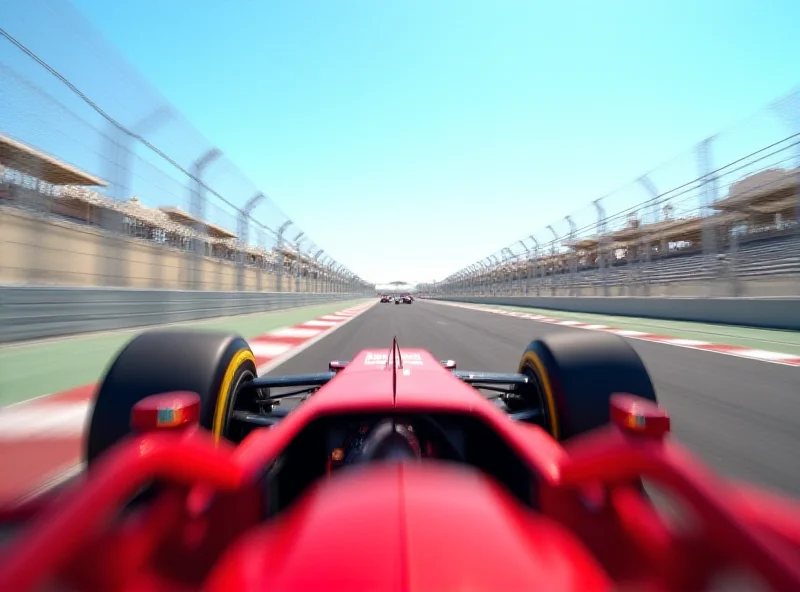 Lewis Hamilton driving a Ferrari Formula 1 car during testing in Bahrain.