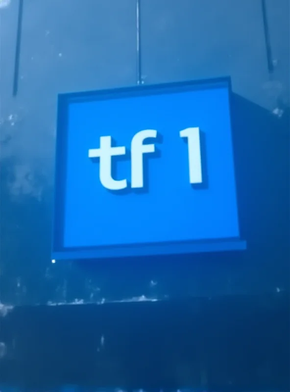 The TF1 logo against a blurred background