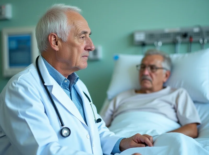 A doctor talking to a patient.