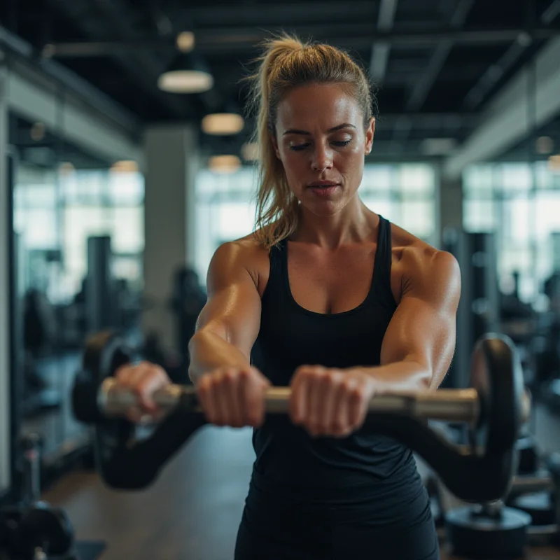 A person exercising in a gym, highlighting the importance of physical activity for weight loss.