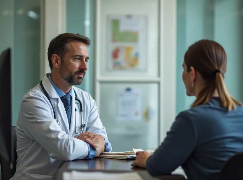 A doctor listening attentively to a patient