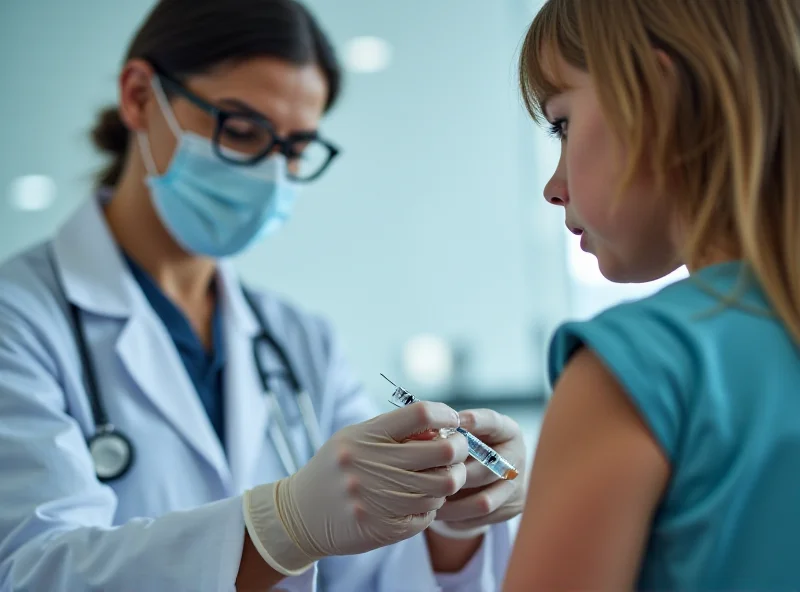 Doctor administering measles vaccine to a patient