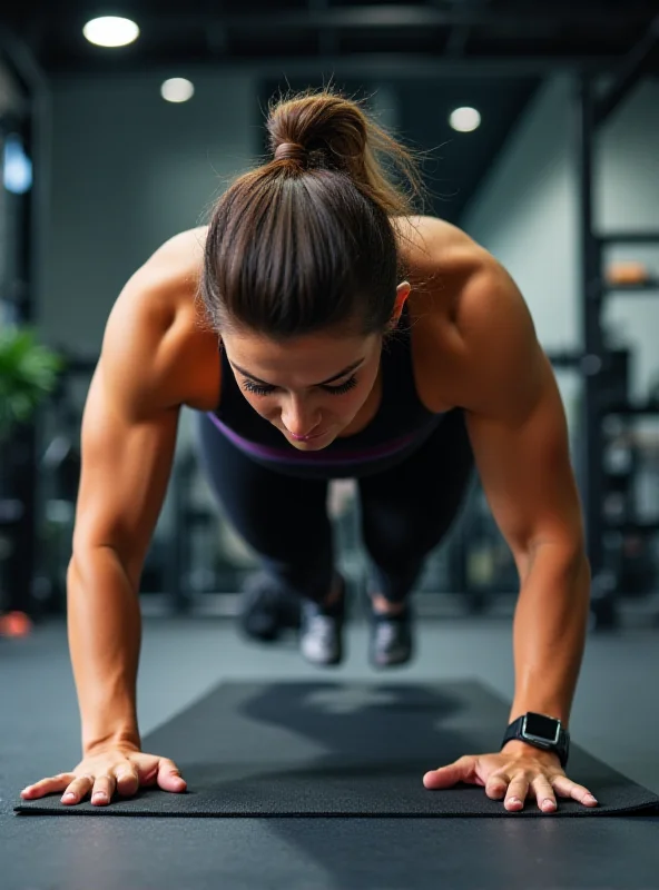 A person doing push-ups, demonstrating proper form.