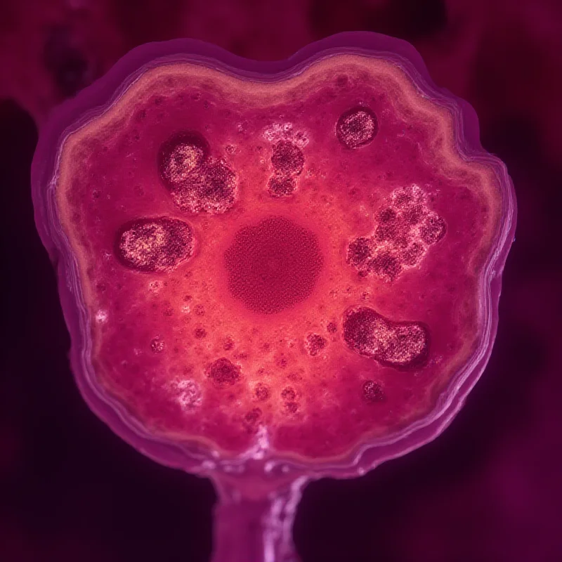 A microscopic view of healthy ovaries.