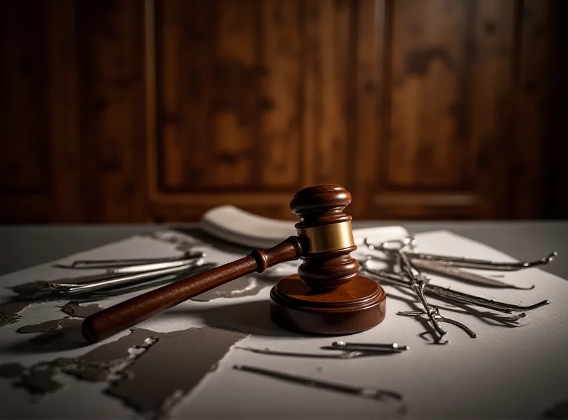 A gavel resting on a set of dental tools, symbolizing a legal battle in the dental field.