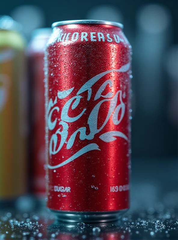 Close-up of a zero-sugar soda can.