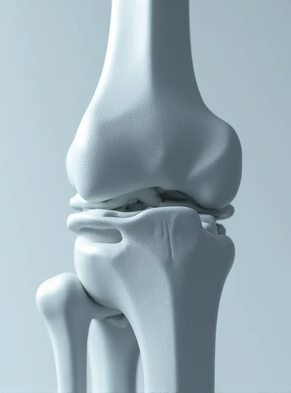 Close-up of a 3D-printed knee implant