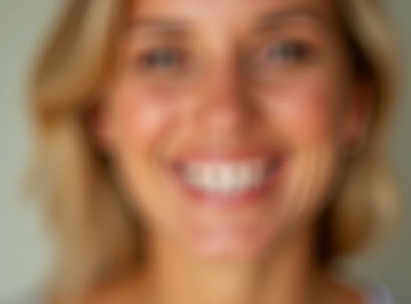 Close-up of a person smiling with healthy white teeth