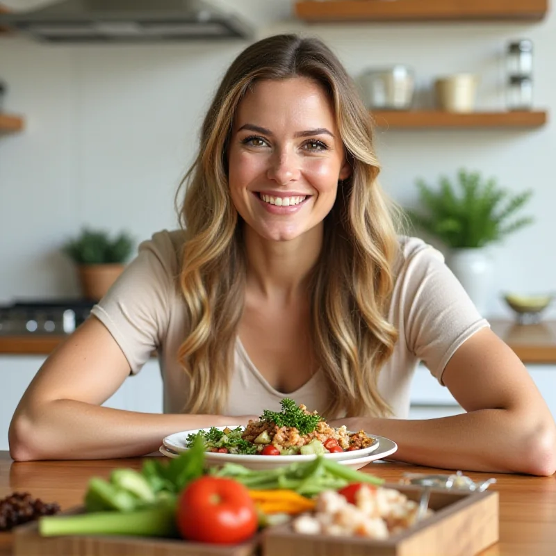 A person enjoying a healthy, balanced keto meal