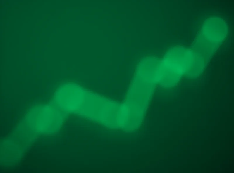 Conceptual image of a stock chart trending upwards with the Meta logo in the background.