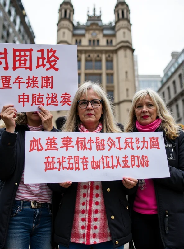 A group of Hong Kong activists holding signs in London