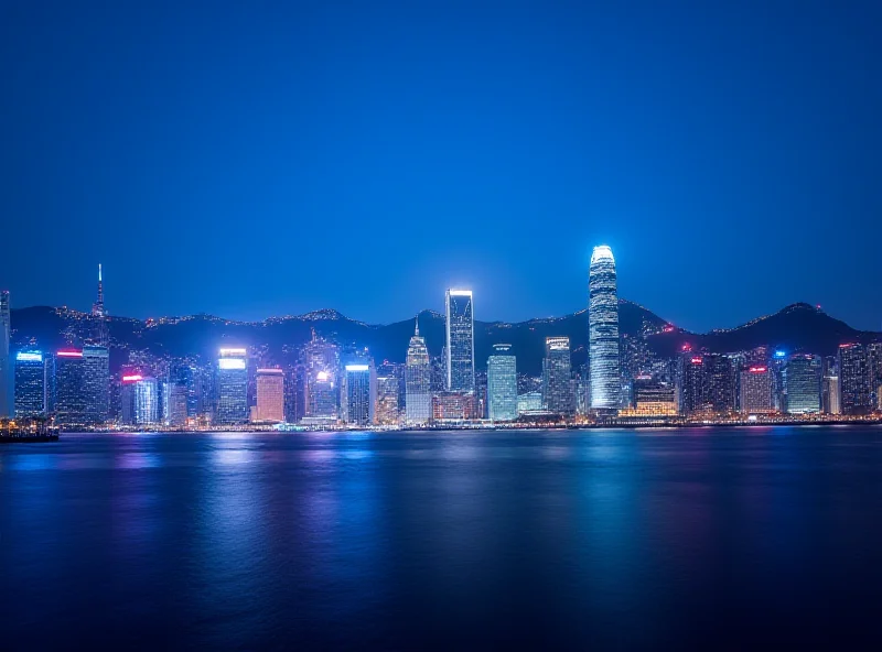 Image of Hong Kong skyline at night