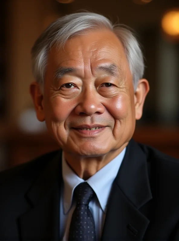 Portrait of Woo Chia-wei, smiling gently and looking towards the camera, in a formal setting.