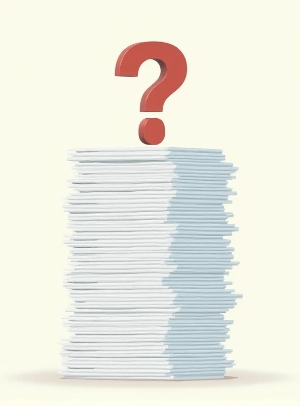 Illustration of a stack of medical bills with a question mark above them.