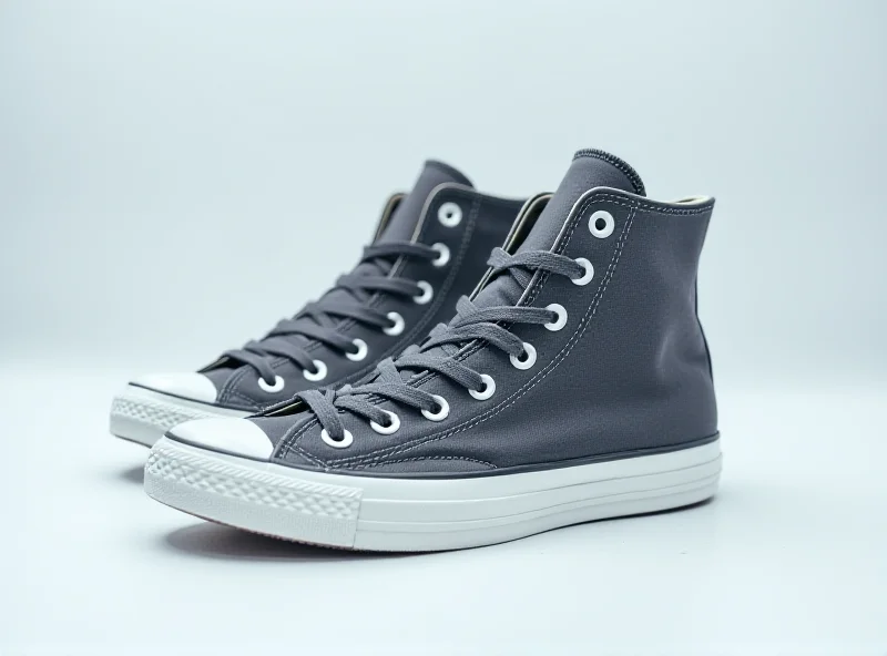 A pair of classic Chuck Taylor high top Converse sneakers in black and white.