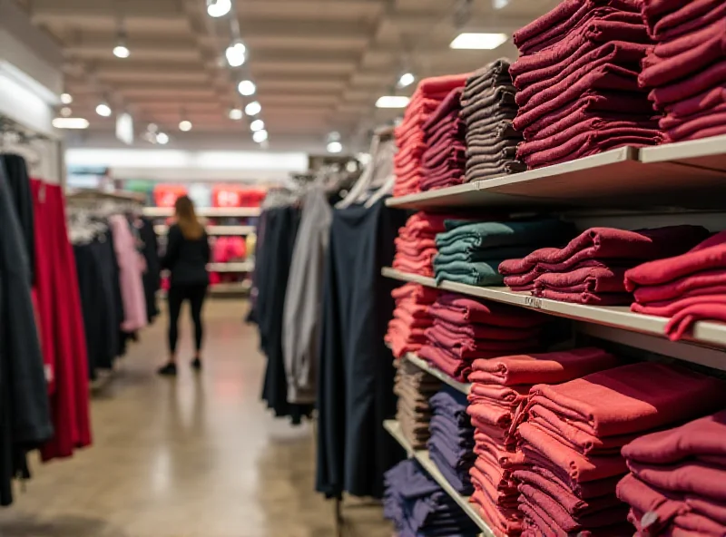 A variety of Lululemon leggings in different colors and styles on a display rack.