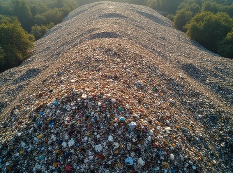 Aerial view of the Bhalswa landfill in New Delhi.