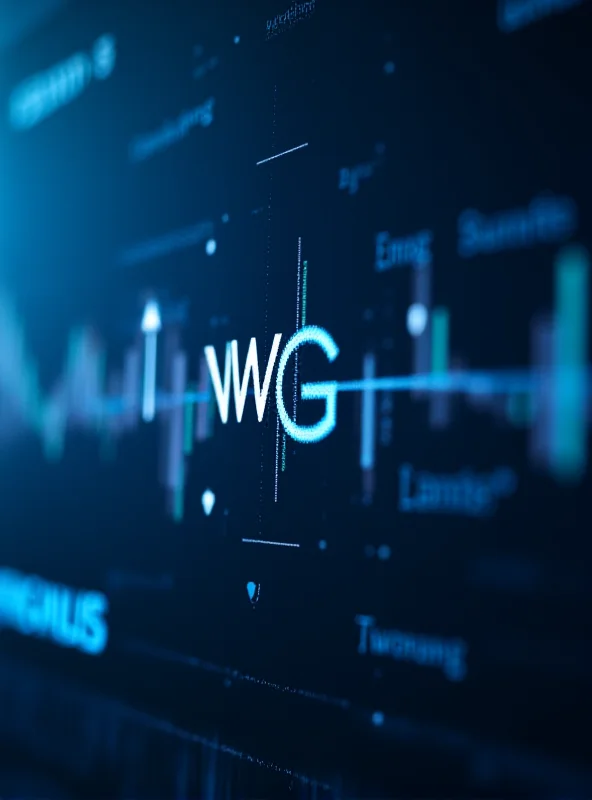 Close-up of stock ticker displaying NWG (NatWest Group) with upward and downward arrows indicating rating changes.