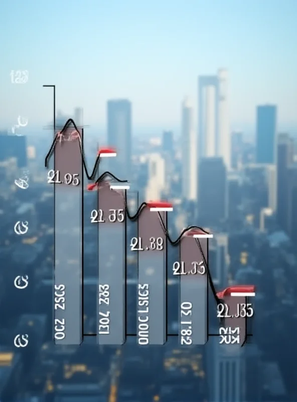 A stylized bar graph showing EPS (Earnings Per Share) estimates for WESCO International over several quarters. The graph depicts a slight downward trend in the estimated EPS, with a visual representation of the $2.23 EPS forecast for Q1 2025. The background includes a blurred cityscape to represent the business context.