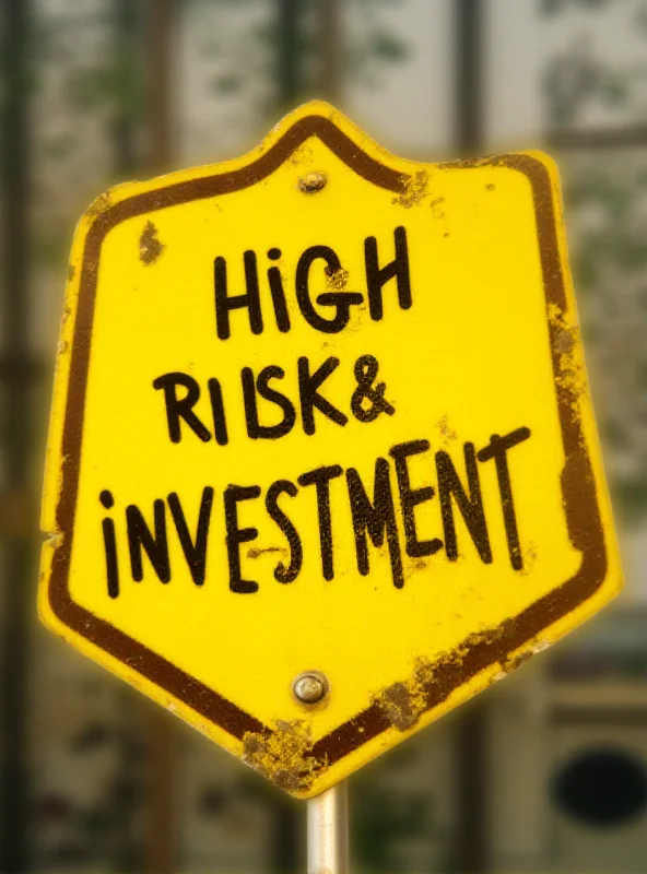 Warning sign with the text 'High Risk Investment'