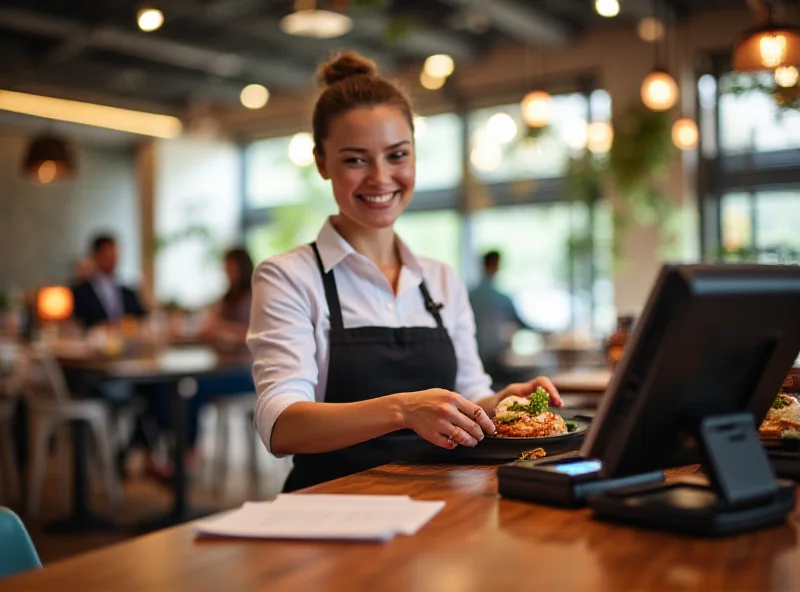 A modern restaurant using Toast POS system.