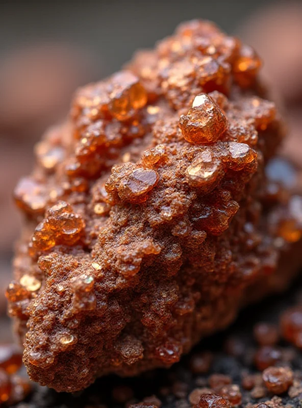 A close-up shot of freshly mined copper ore, showcasing its metallic texture and reddish-brown color.