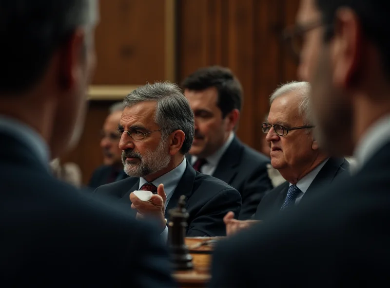 A photo depicting a tense political debate in the Iranian parliament.