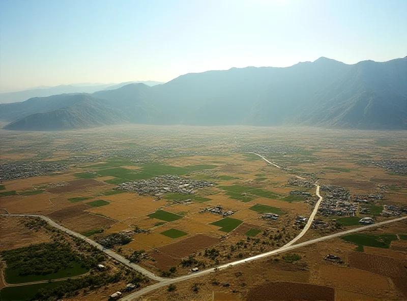 Aerial view of Fars Province, Iran, showcasing diverse landscapes and economic activity.