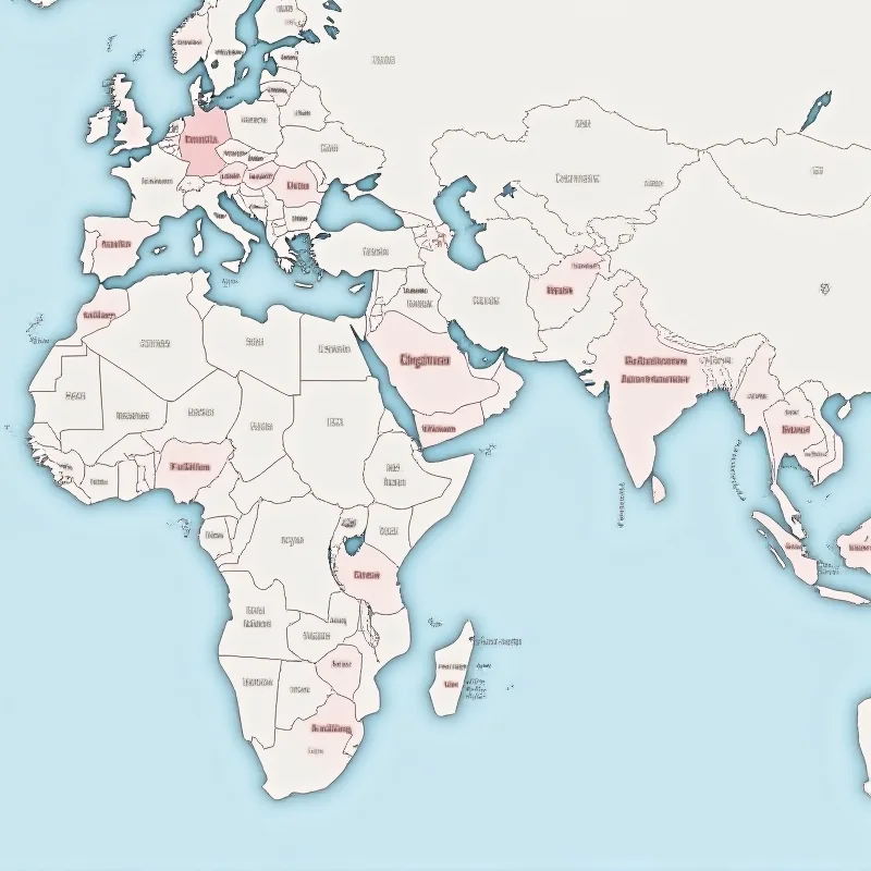 A map of the world highlighting Syria, Austria, Afghanistan, and the United States, symbolizing the global reach of ISIS-related issues.