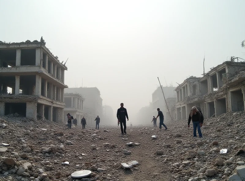 Image of a destroyed building in Gaza.