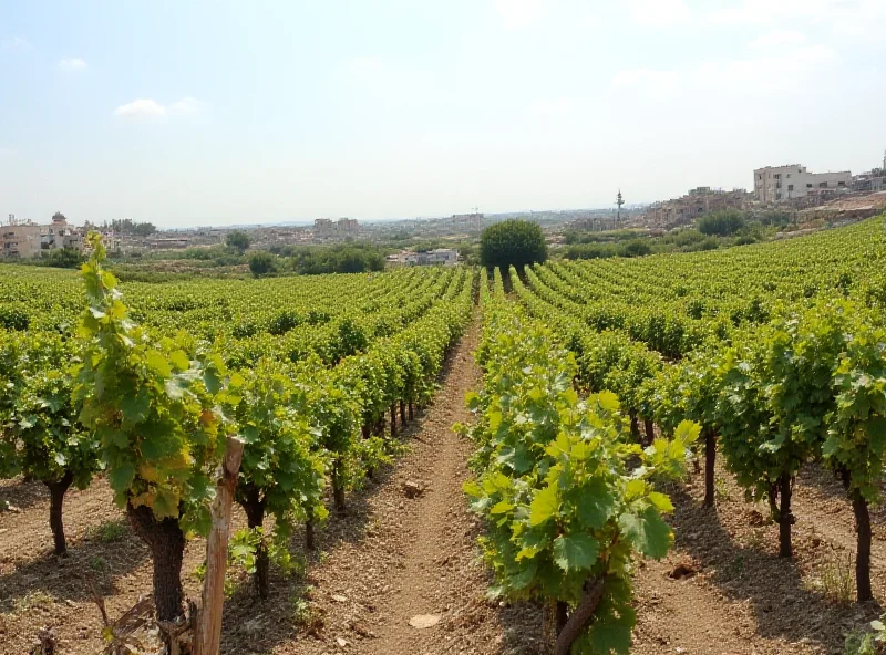 A destroyed vineyard in the Bekaa valley.