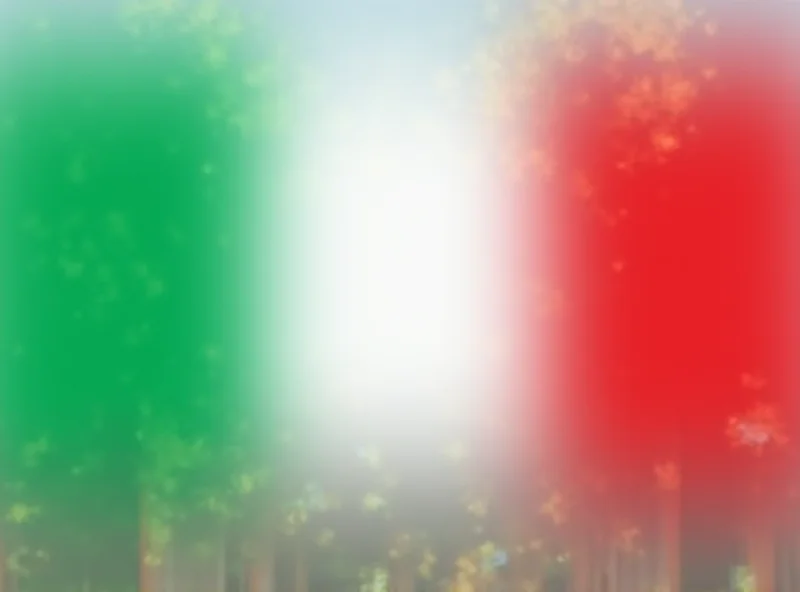 A stylized image of the Italian flag with euro symbols fading into the background.