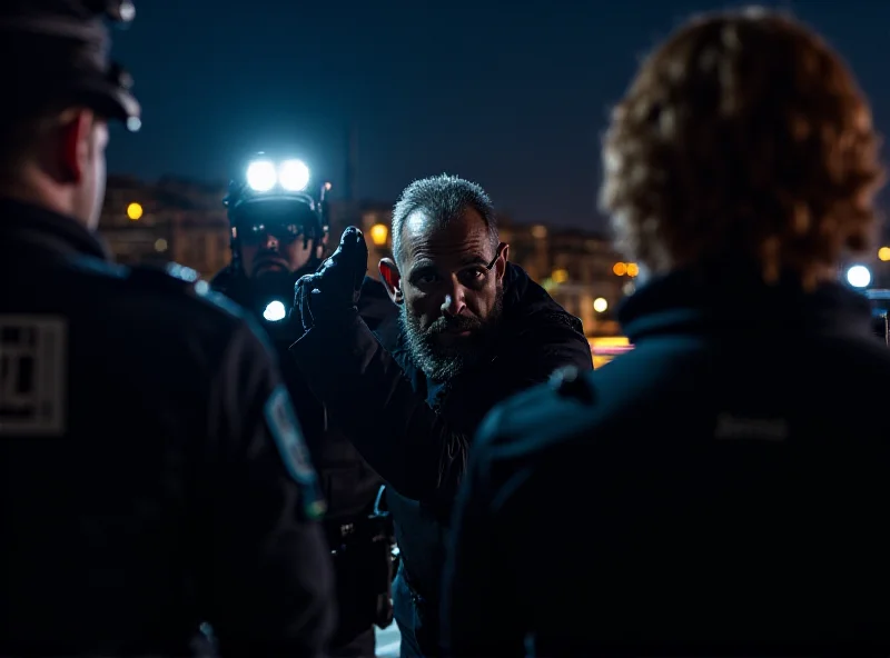 Photo of police arresting a suspect in Catania