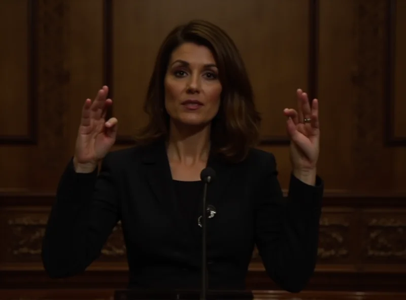 Daniela Santanchè speaking in parliament