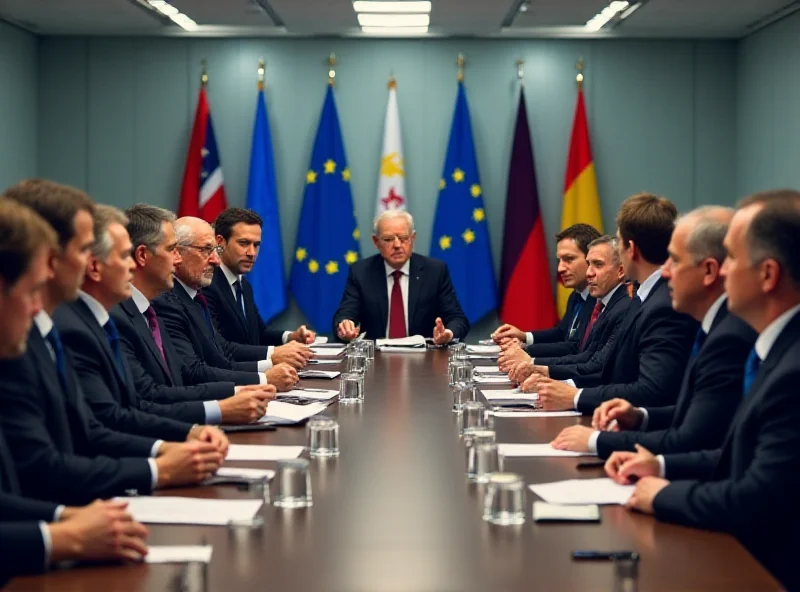 Group of European leaders in a meeting