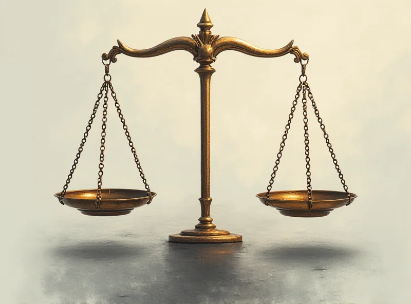 Illustration of scales of justice