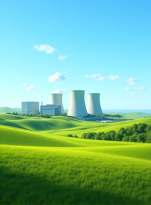 A futuristic rendering of a nuclear power plant in Italy.