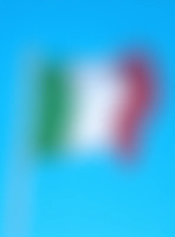 Image of the Italian flag waving proudly