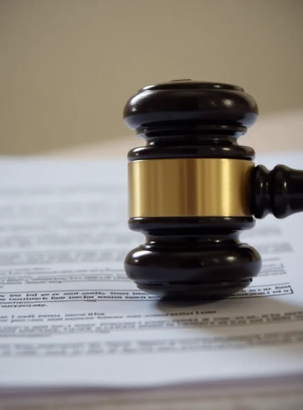 A gavel resting on a stack of legal documents, symbolizing legal proceedings.