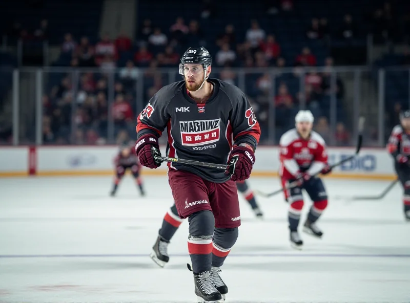 Jaromír Jágr skating on the ice during a hockey game.